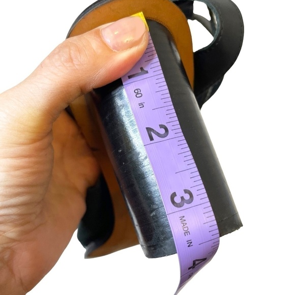 Black Suede Heel Shoes With Wrap Around Ankle Straps - Picture 14 of 14